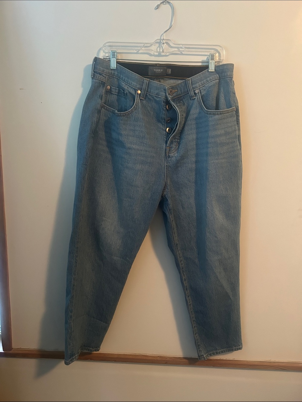 Torrid Relaxed Fit 5 pocket Light Blue Button-Fly Jeans